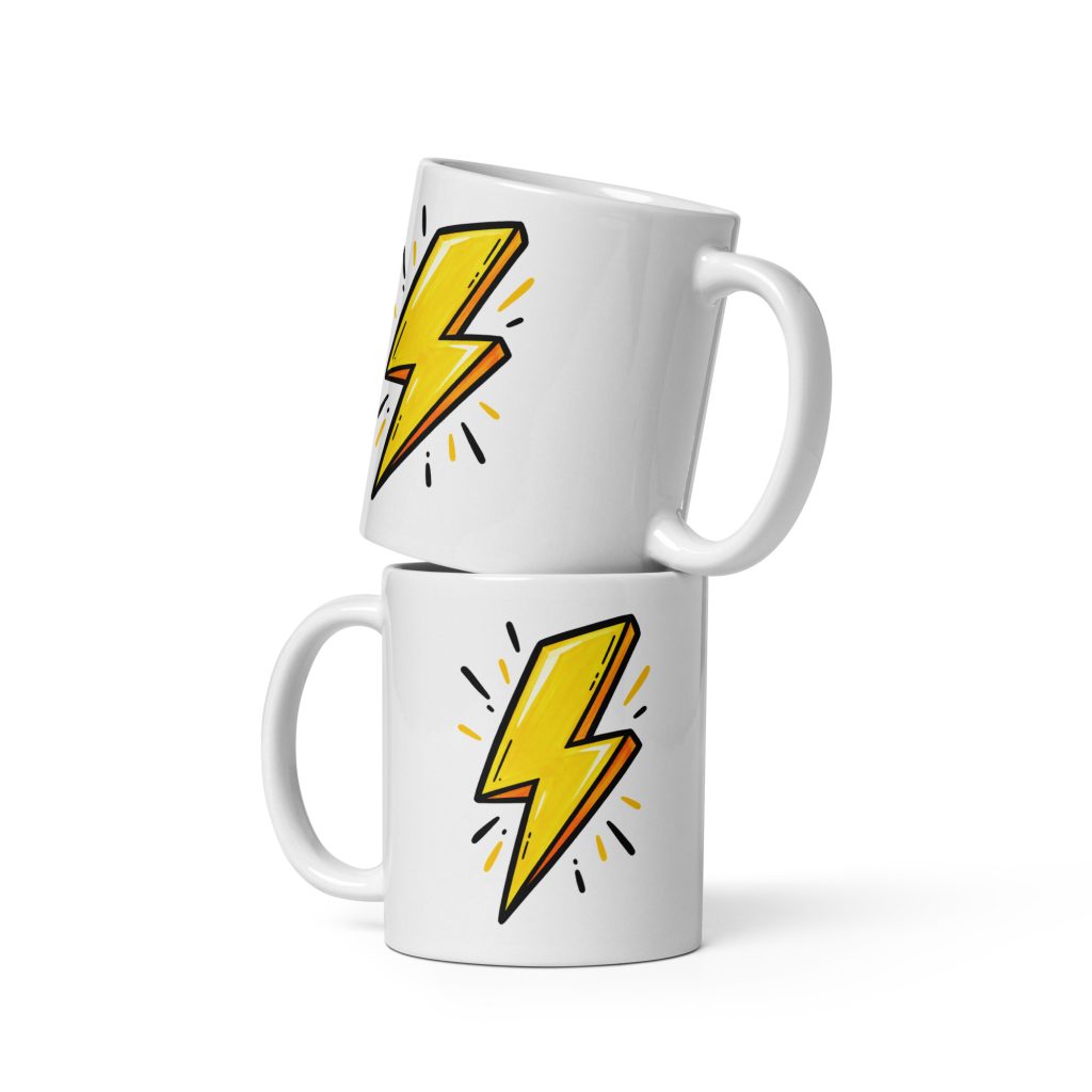 White glossy mug by Juan